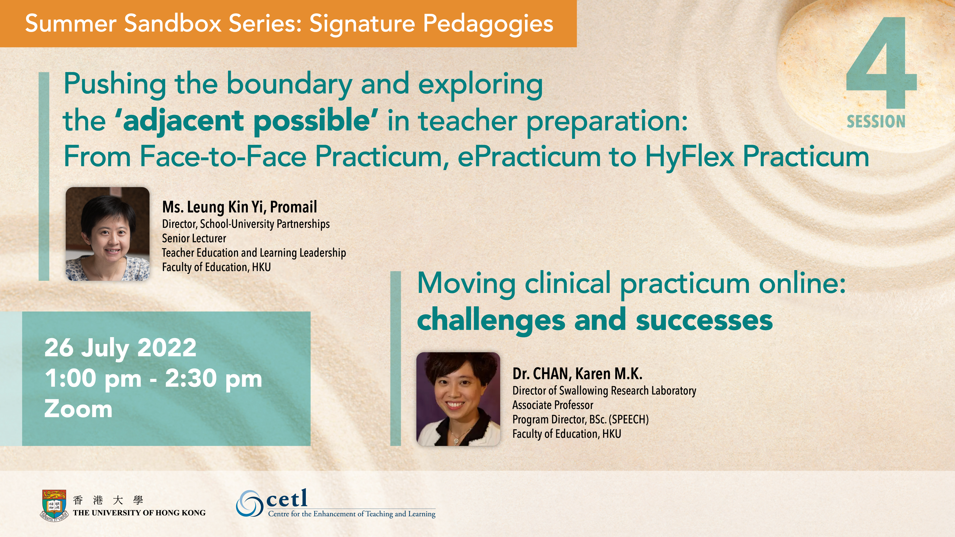 Session 4: Designing a rewarding peer feedback learning experience & Moving clinical practicum online: challenges and successes